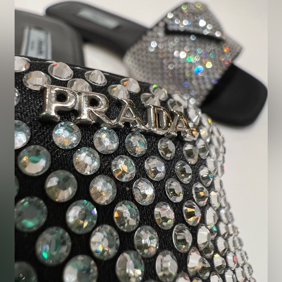PRADA Crystal-Embellished Slides EU:36 - Picture 8 of 11